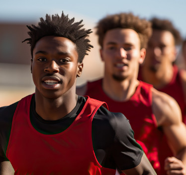 Track team running