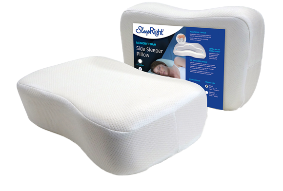 SleepRIght Side Sleeper Pillow Travel Sized