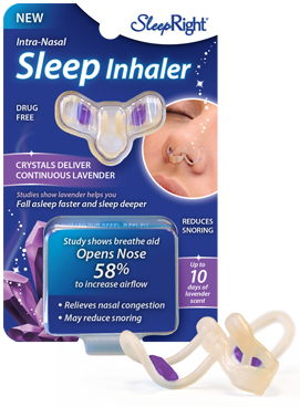 Intra-Nasal Sleep Inhaler in packaging