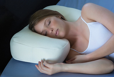 Woman sleeping on Memory Foam Pillow