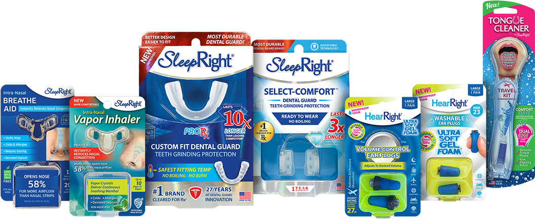 Several SleepRight and HearRight products